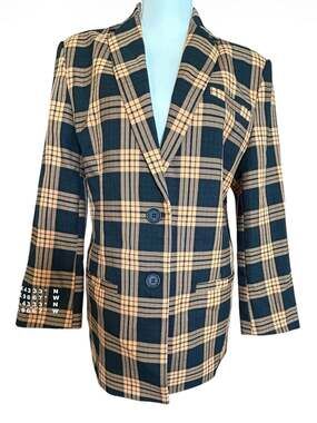 Collusion check blazer with print. Size 4